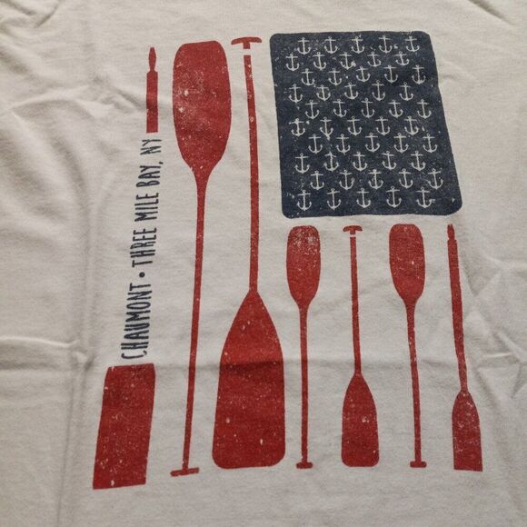 Chaumont Three Mile Bay, NY Med Cotton The Game Short sleeve T-Shirt Nautical - Picture 1 of 6